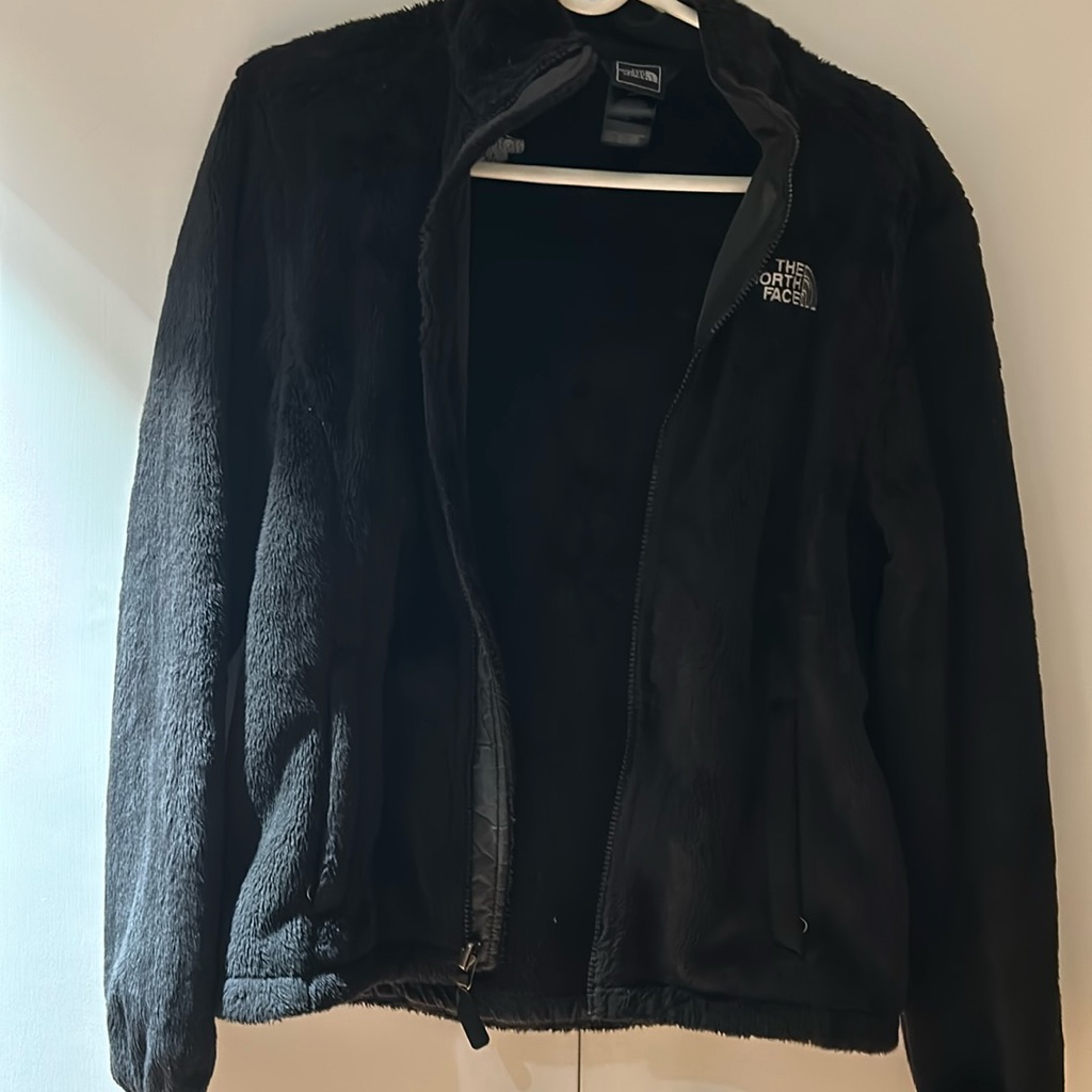 North Face Zip Up Black Fleece